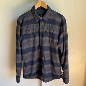 Prana Men’s  Flannel Button-Up Shirt Size Medium Organic cotton